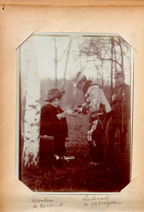Mme de Kersaint et M. de Valroger - Album photo de M. J.-R. Camus (Équipages Murat, L'Aigle, de La Tour d'Auvergne et Chézelles)